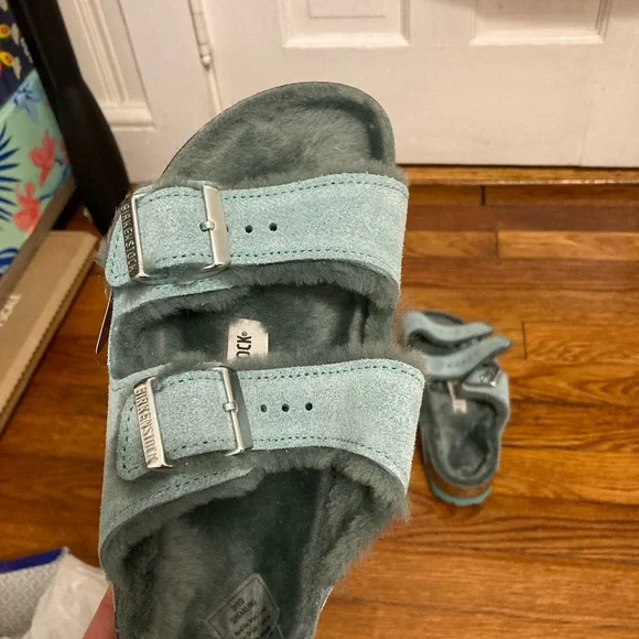 Birkenstock arizona shearling beryl sandals-suede size36 EU (US 5-5.5) - Picture 6 of 8